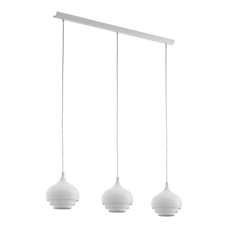 Eglo - Candelabro num fio 3xE27/60W/230V branco