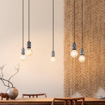 Eglo - Candelabro num fio 5xE27/10W/230V