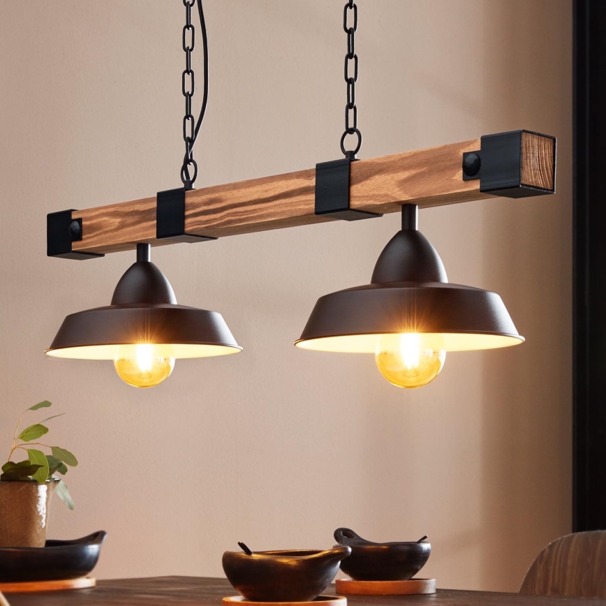 Eglo - Candelabro numa corrente 2xE27/60W/230V