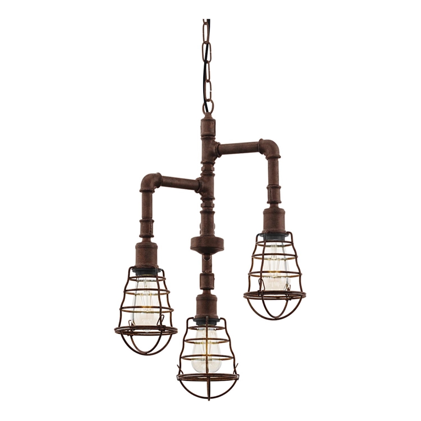 Eglo - Candelabro numa corrente 3xE27/60W