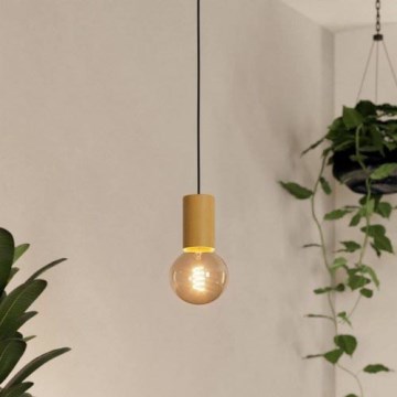 Eglo - Candelabro suspenso 1xE27/40W/230V castanho