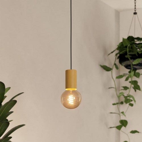 Eglo - Candelabro suspenso 1xE27/40W/230V castanho
