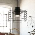 Eglo - Candelabro suspenso 1xE27/40W/230V d. 38 cm preto