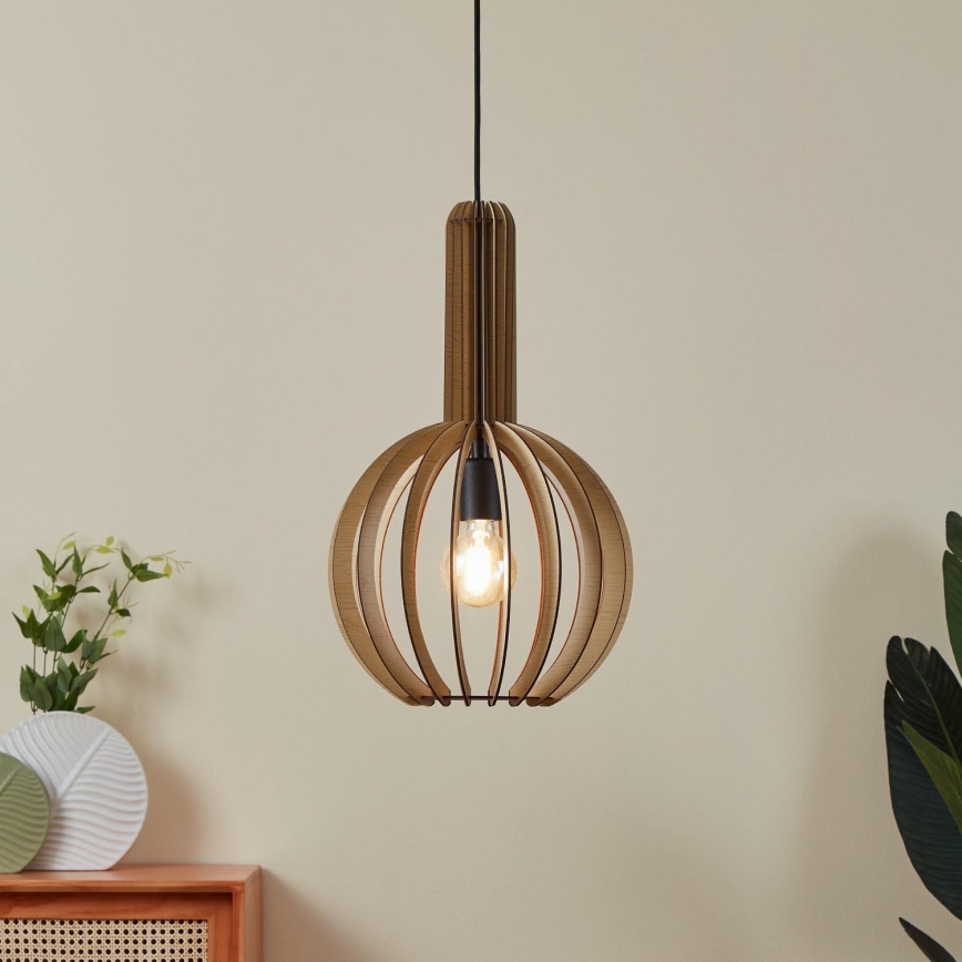 Eglo - Candelabro suspenso 1xE27/40W/230V diâmetro 31 cm bege