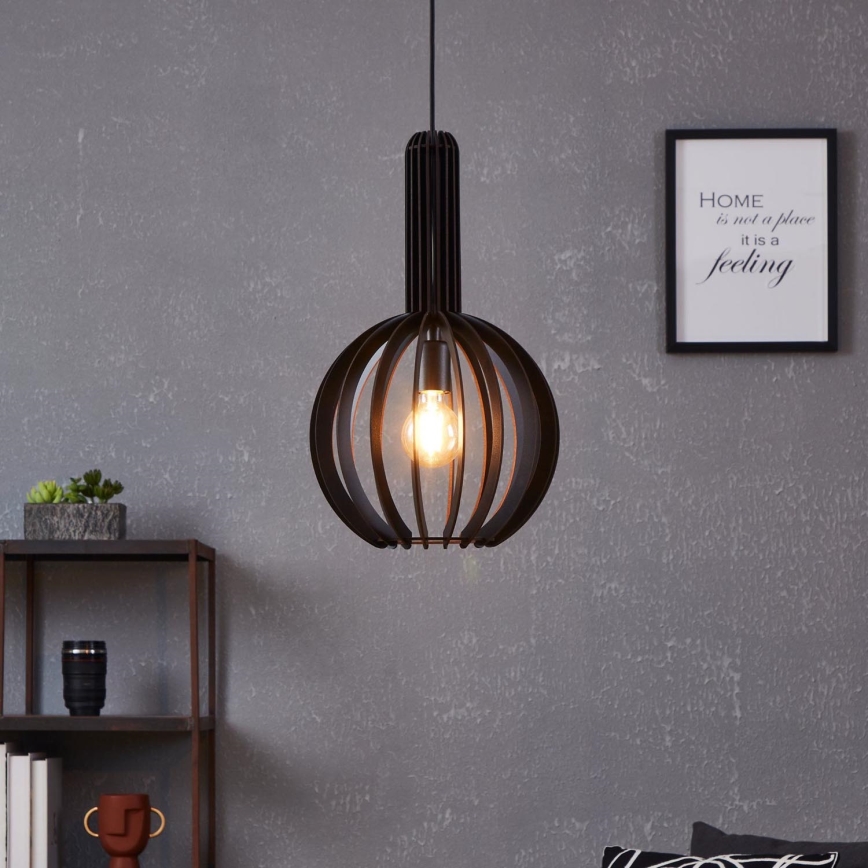 Eglo - Candelabro suspenso 1xE27/40W/230V diâmetro 31 cm preto
