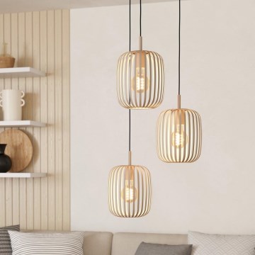 Eglo - Candelabro suspenso 3xE27/40W/230V bege
