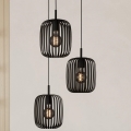 Eglo - Candelabro suspenso 3xE27/40W/230V preto