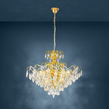 Eglo - Candelabro suspenso 9xE14/25W/230V dourado