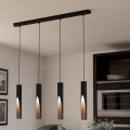 Eglo - Candelabro suspenso LED 4xGU10/4,5W/230V preto/castanho