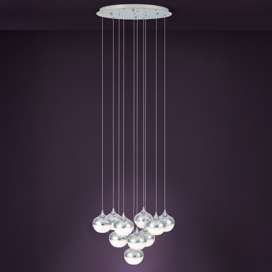 Eglo - Candelabro suspenso LED com regulação 10xLED/3,1W/230V