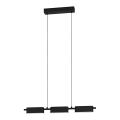 Eglo - Candelabro suspenso LED com regulação 3xLED/6,7W/230V preto