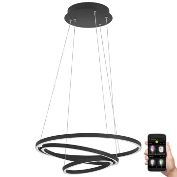 Eglo - Candelabro suspenso LED com regulação LED/43,2W/230V preto