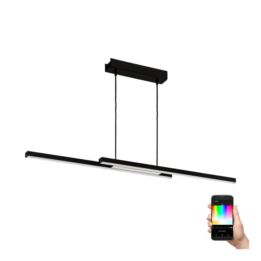 Eglo - Candelabro suspenso LED RGBW com regulação LED/32W/230V preto ZigBee