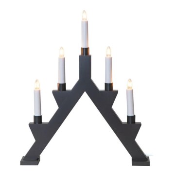 Eglo  - Castiçal de Natal  5xE10/3W/230V antracite