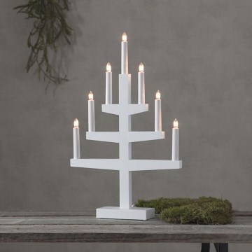 Eglo - Castiçal de Natal 7xE10/3W/230V branco