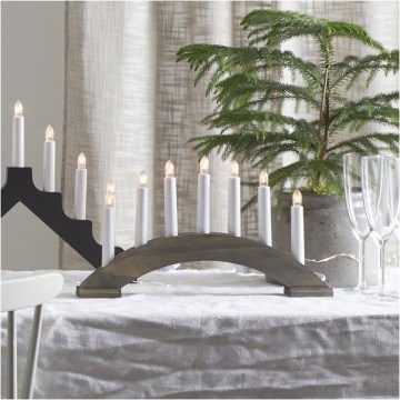 Eglo - Castiçal de Natal 7xE10/3W/230V castanho