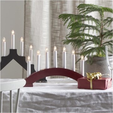 Eglo - Castiçal de Natal 7xE10/3W/230V vermelho