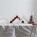 Eglo - Castiçal de Natal 7xE10/3W/230V vermelho
