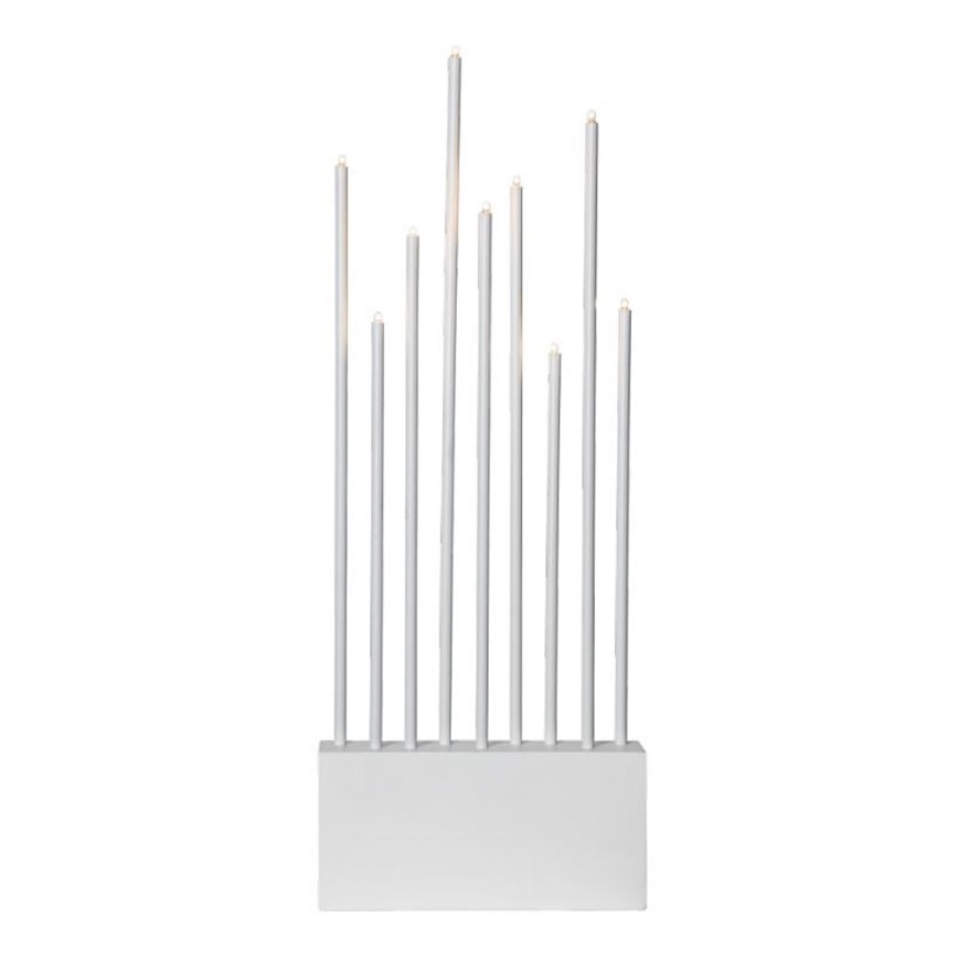 Eglo - Castiçal de Natal 9xE5/0,6W/230/12V branco