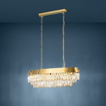 Eglo - Ccandelabro suspenso 10xE14/40W/230V dourado