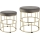 Eglo - CONJUNTO 2x Bancos cinzento/dourado