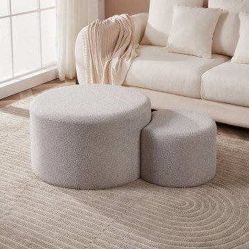 Eglo - CONJUNTO 2x Banqueta Ø 45,5/70 cm cinza