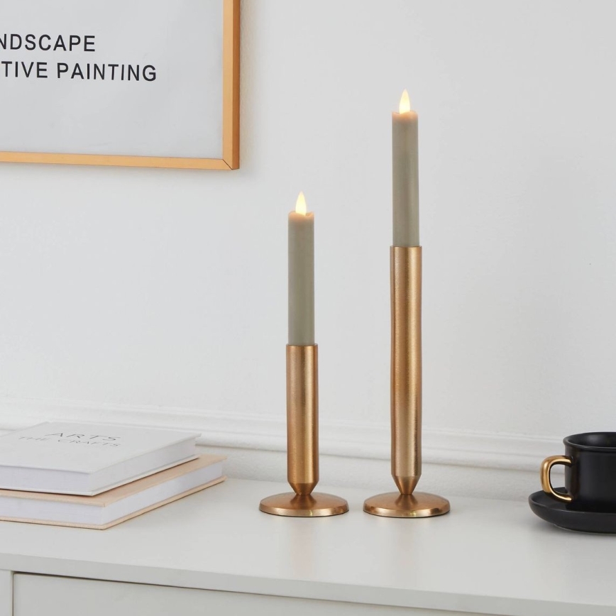 Eglo - CONJUNTO 2x LED Candle LED/1xAAA 15 cm bege