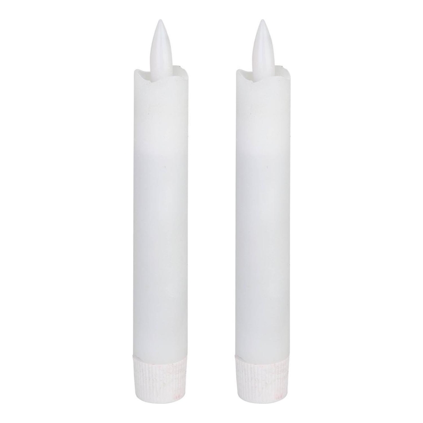 Eglo - CONJUNTO 2x LED Candle LED/1xAAA 15 cm branco