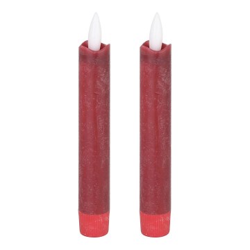 Eglo - CONJUNTO 2x LED Candle LED/1xAAA 15 cm vermelho