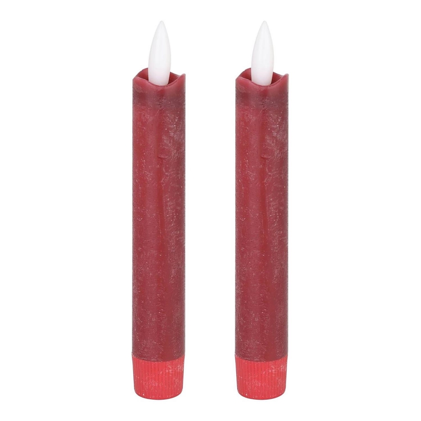 Eglo - CONJUNTO 2x LED Candle LED/1xAAA 15 cm vermelho