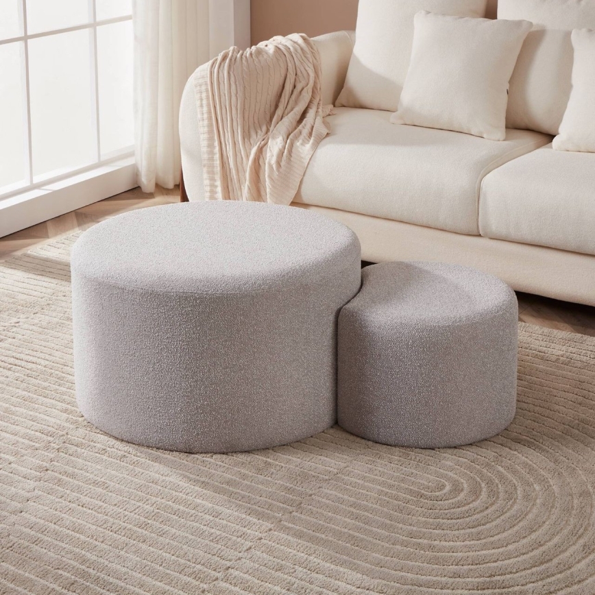 Eglo - CONJUNTO 2x Pufe diâmetro 45,5/70 cm cinzento