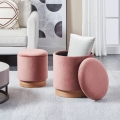 Eglo - CONJUNTO 2x Pufes diâmetro 30,5/37 cm rosa
