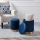 Eglo - CONJUNTO 2x Pufes diâmetro 31,5/36 cm azul/dourado