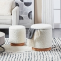 Eglo - CONJUNTO 2x Pufes MASHIKE diâmetro 30,5/37 cm branco