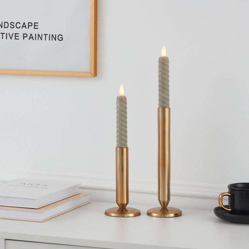 Eglo - CONJUNTO 2x Velas LED LED/1xAAA 15 cm bege