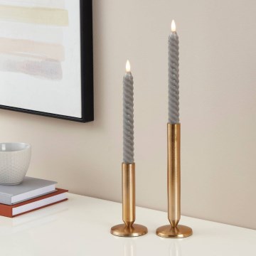 Eglo - CONJUNTO 2x Velas LED LED/1xAAA 25 cm cinzento