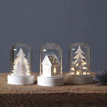 Eglo - CONJUNTO 3x Decoração de Natal LED 1xLED/0,06W/1xCR2032 branco