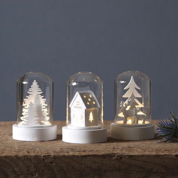 Eglo - CONJUNTO 3x Decoração de Natal LED 1xLED/0,06W/1xCR2032 branco