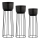 Eglo - CONJUNTO 3x Floreiras de metal preto