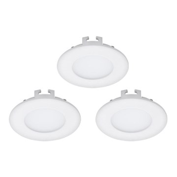 Eglo - CONJUNTO 3x Foco de encastrar LED FUEVA 1 1xLED/2,7W/230V