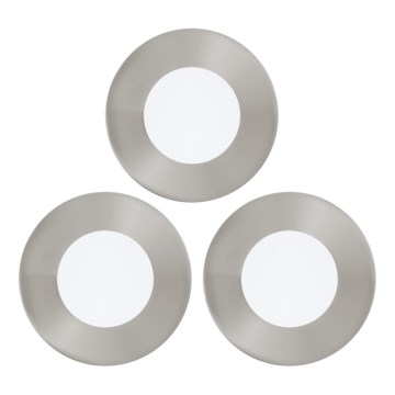 Eglo - CONJUNTO 3x Foco de encastrar LED FUEVA 1xLED/2,7W/230V