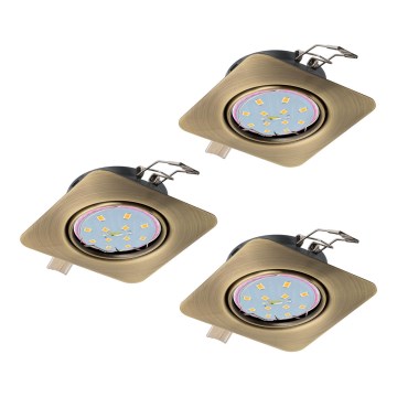 Eglo - CONJUNTO 3x Foco de encastrar LED PENETO 3xGU10-LED/5W/230V