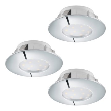 Eglo - CONJUNTO 3x Foco de encastrar LED PINEDA 1xLED/4,9W/230V