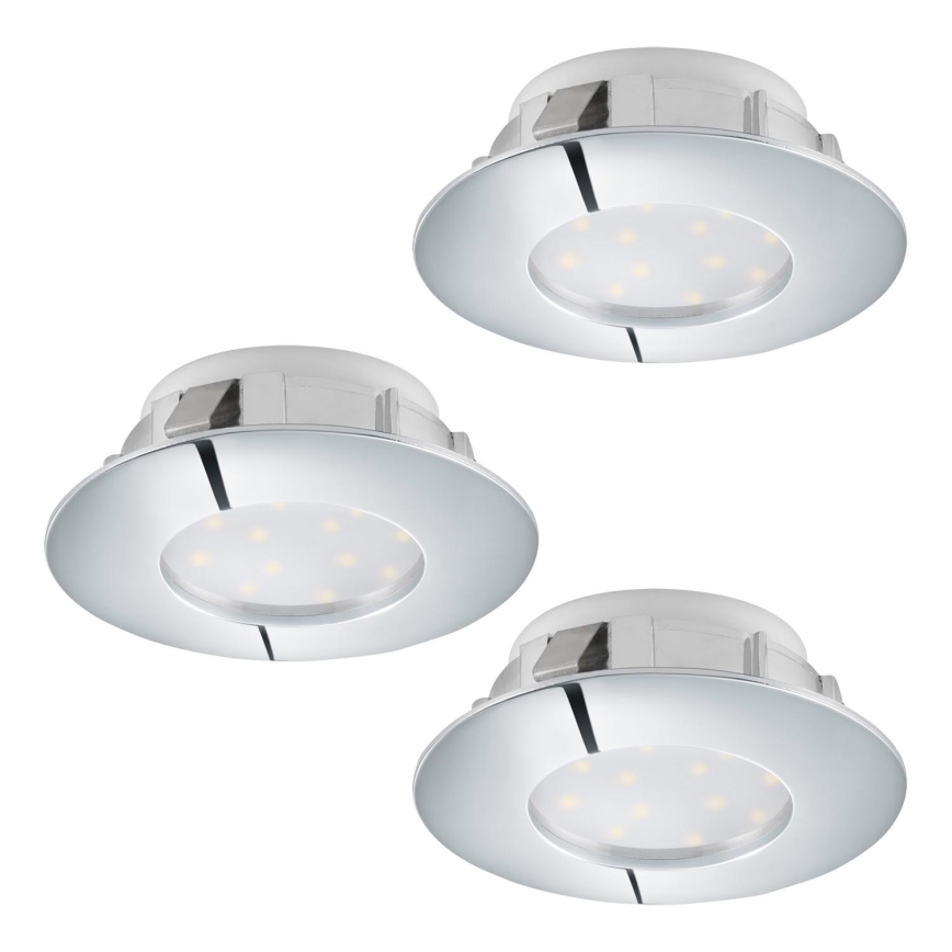 Eglo - CONJUNTO 3x Foco de encastrar LED PINEDA 1xLED/4,9W/230V