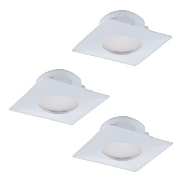 Eglo - CONJUNTO 3x Foco de encastrar LED PINEDA 1xLED/6W/230V