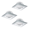 Eglo - CONJUNTO 3x Foco de encastrar LED PINEDA 1xLED/6W/230V