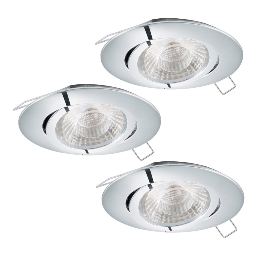 Eglo - CONJUNTO 3x Foco de encastrar LED TEDO 3xGU10-LED/5W/230V