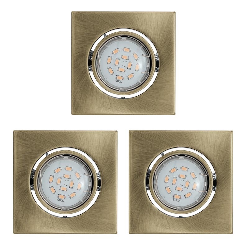 Eglo - CONJUNTO 3x Focos de encastrar LED IGOA 3xGU10/5W/230V