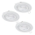Eglo - CONJUNTO 3x Focos de encastrar LED para casa de banho 1xGU10/4W/230V IP44 branco