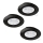 Eglo - CONJUNTO 3x Focos de encastrar LED para casa de banho 1xGU10/4W/230V IP44 preto
